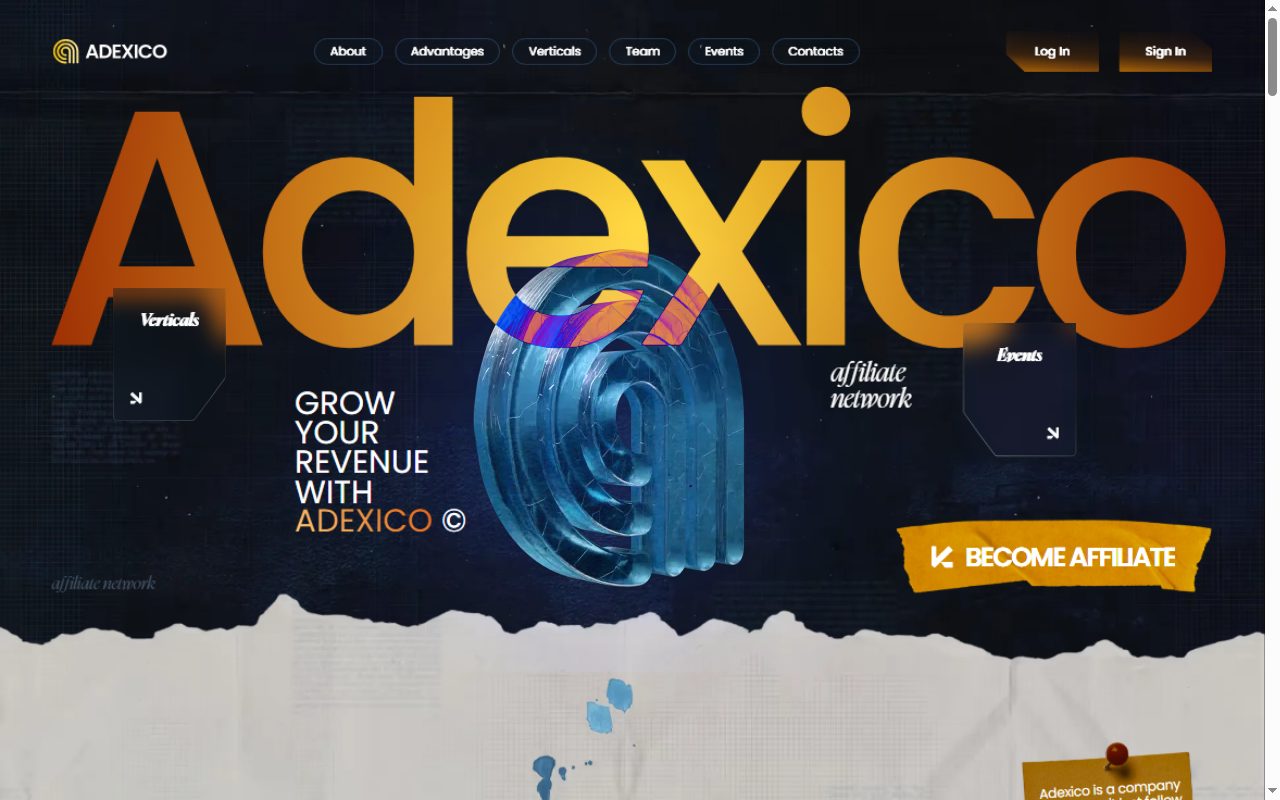 Adexico website screenshot