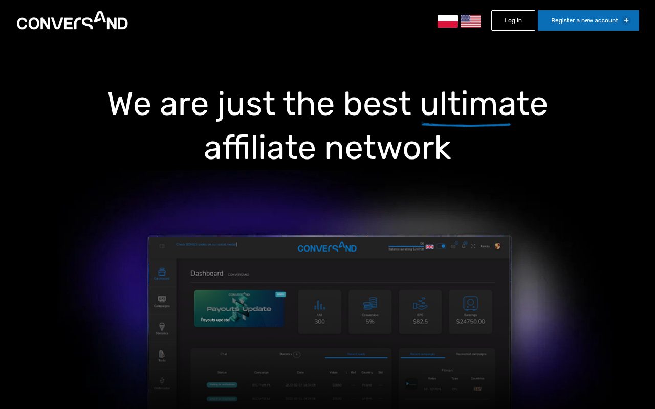 Conversand website screenshot