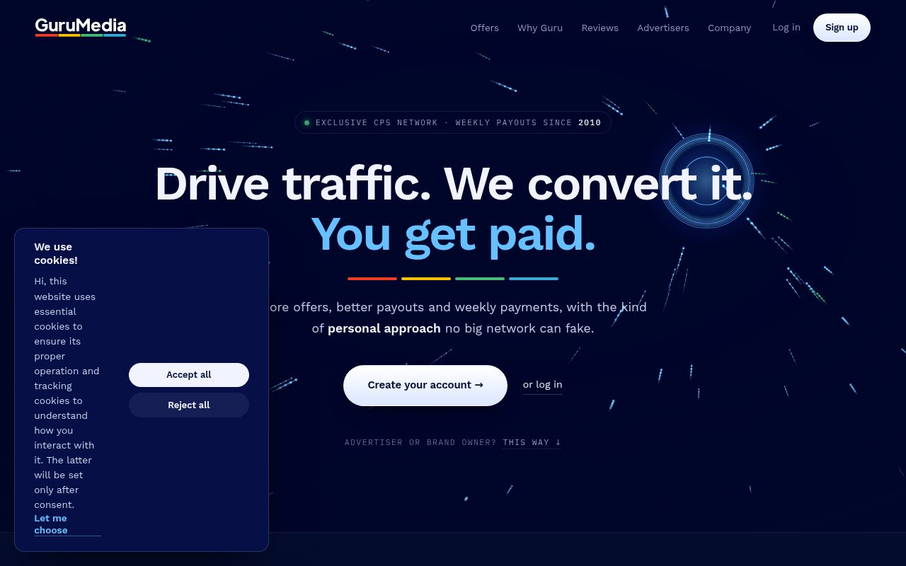 Guru Media website screenshot