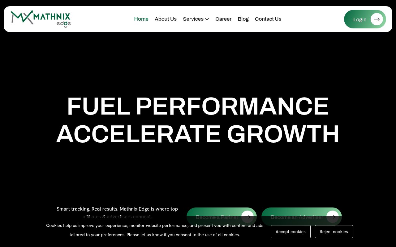 Mathnix Edge website screenshot