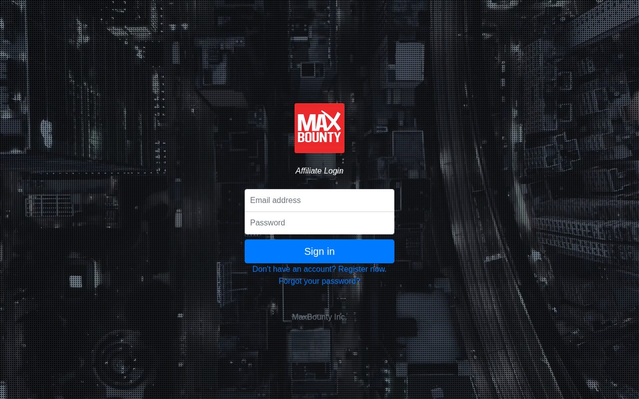 MaxBounty website screenshot