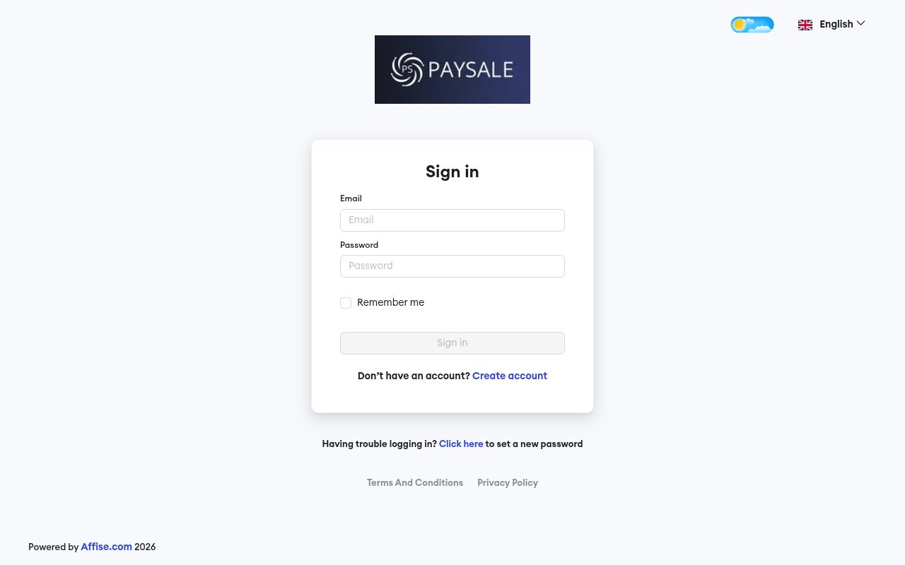 Paysale website screenshot